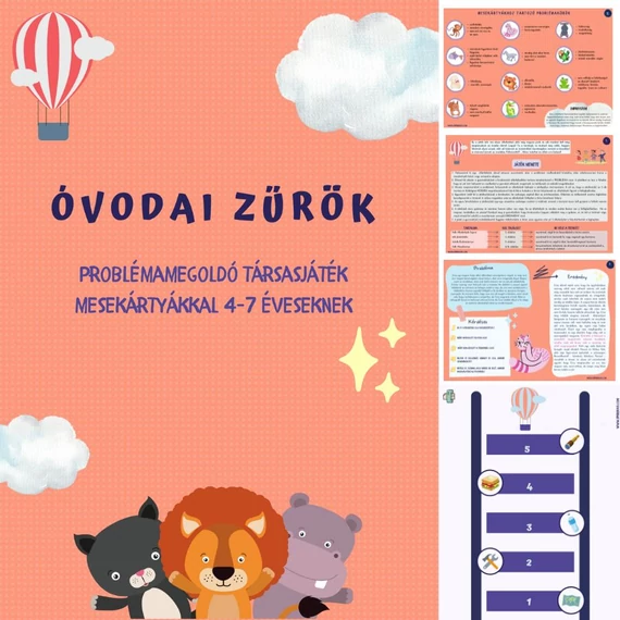 Óvodai Zűrök problémamegoldó társasjáték PDF